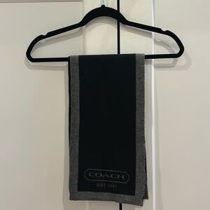 Coach Accessories | Men’s Black & Grey Scarf